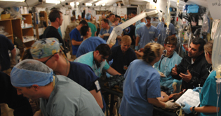 People queued up for free medical checkup in US